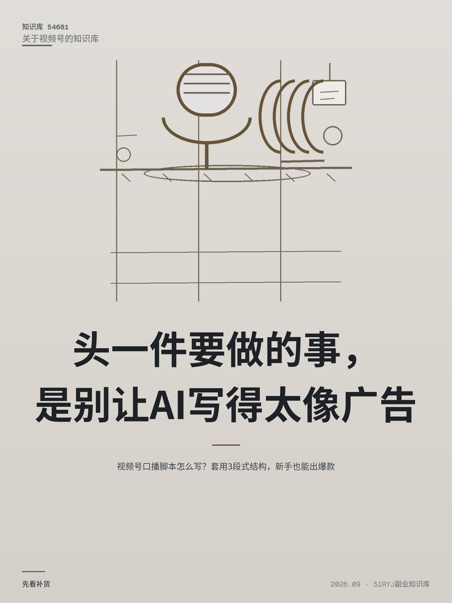 视频号口播脚本怎么写？套用3段式结构，新手也能出爆款