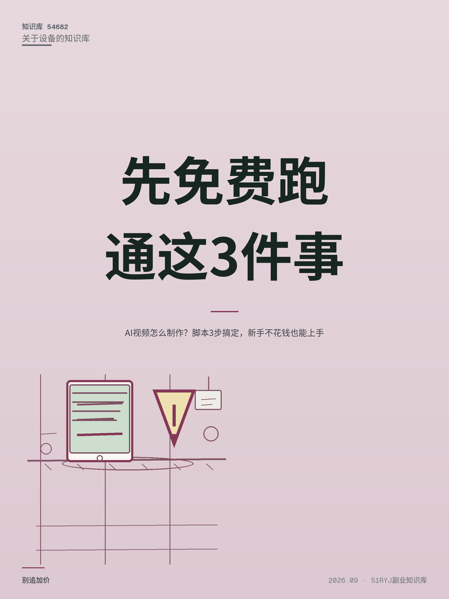 AI视频怎么制作？脚本3步搞定，新手不花钱也能上手