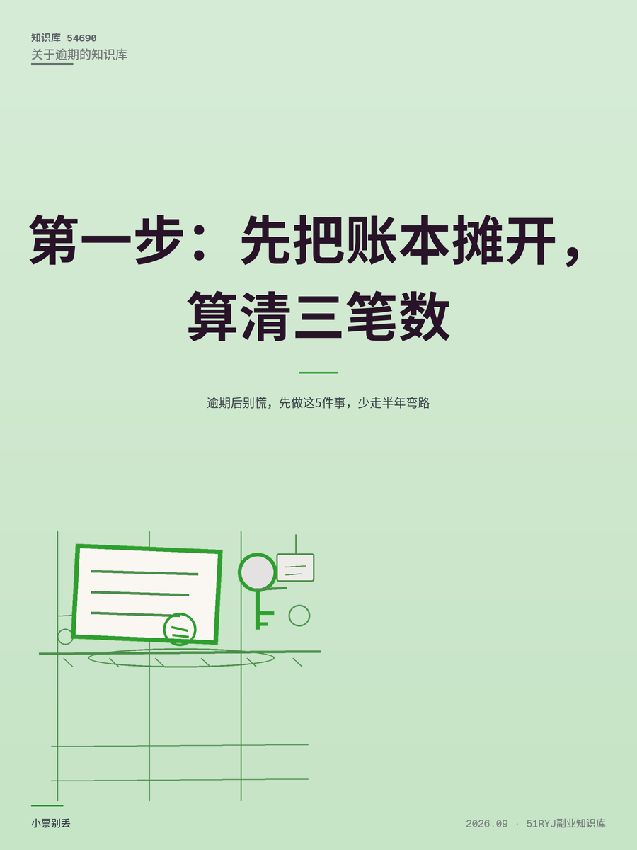 逾期后别慌，先做这5件事，少走半年弯路