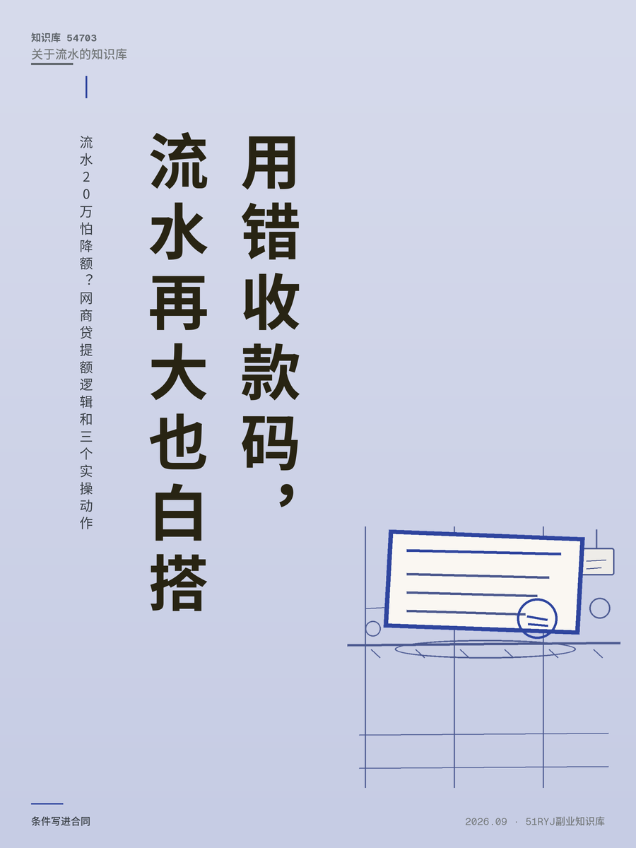 流水20万怕降额？网商贷提额逻辑和三个实操动作