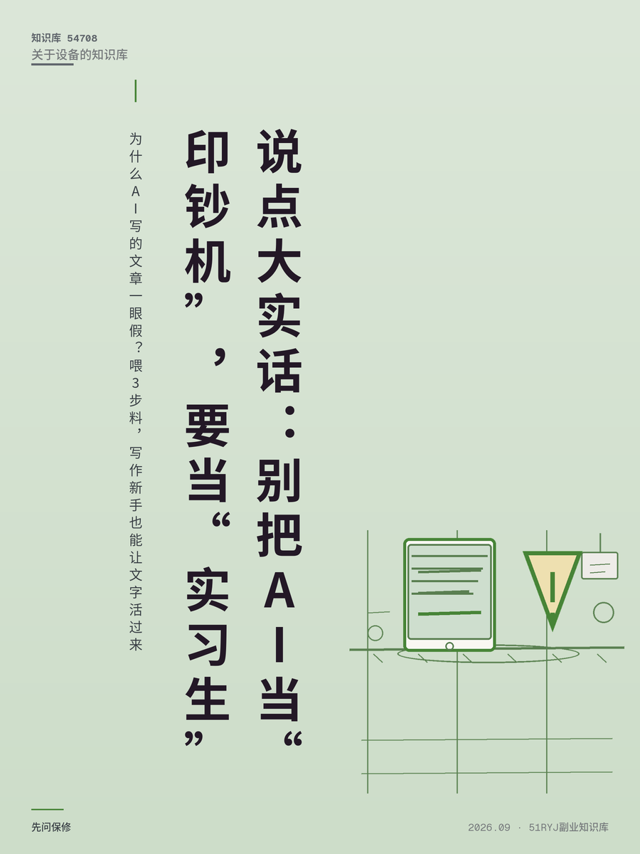 为什么AI写的文章一眼假？喂3步料，写作新手也能让文字活过来