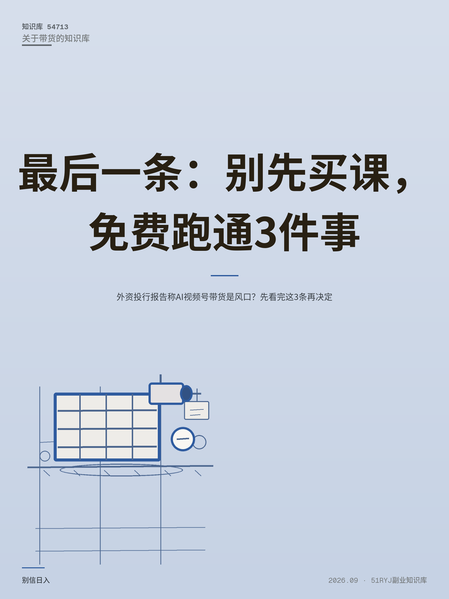 外资投行报告称AI视频号带货是风口？先看完这3条再决定