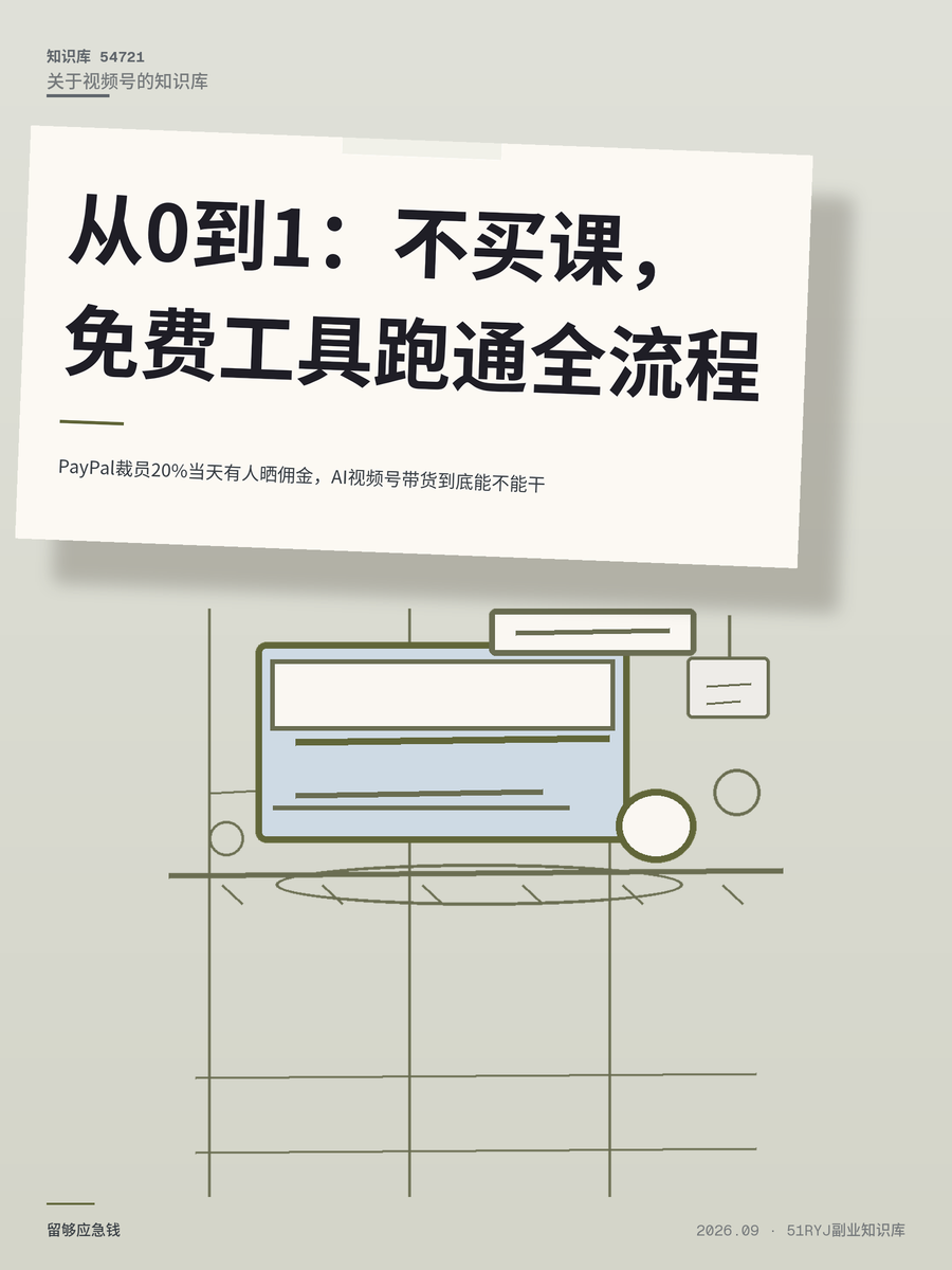 PayPal裁员20%当天有人晒佣金，AI视频号带货到底能不能干