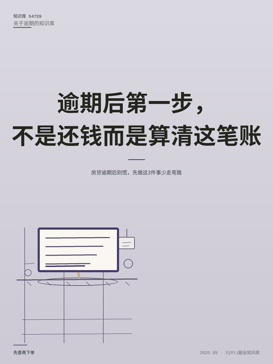 房贷逾期后别慌，先做这3件事少走弯路