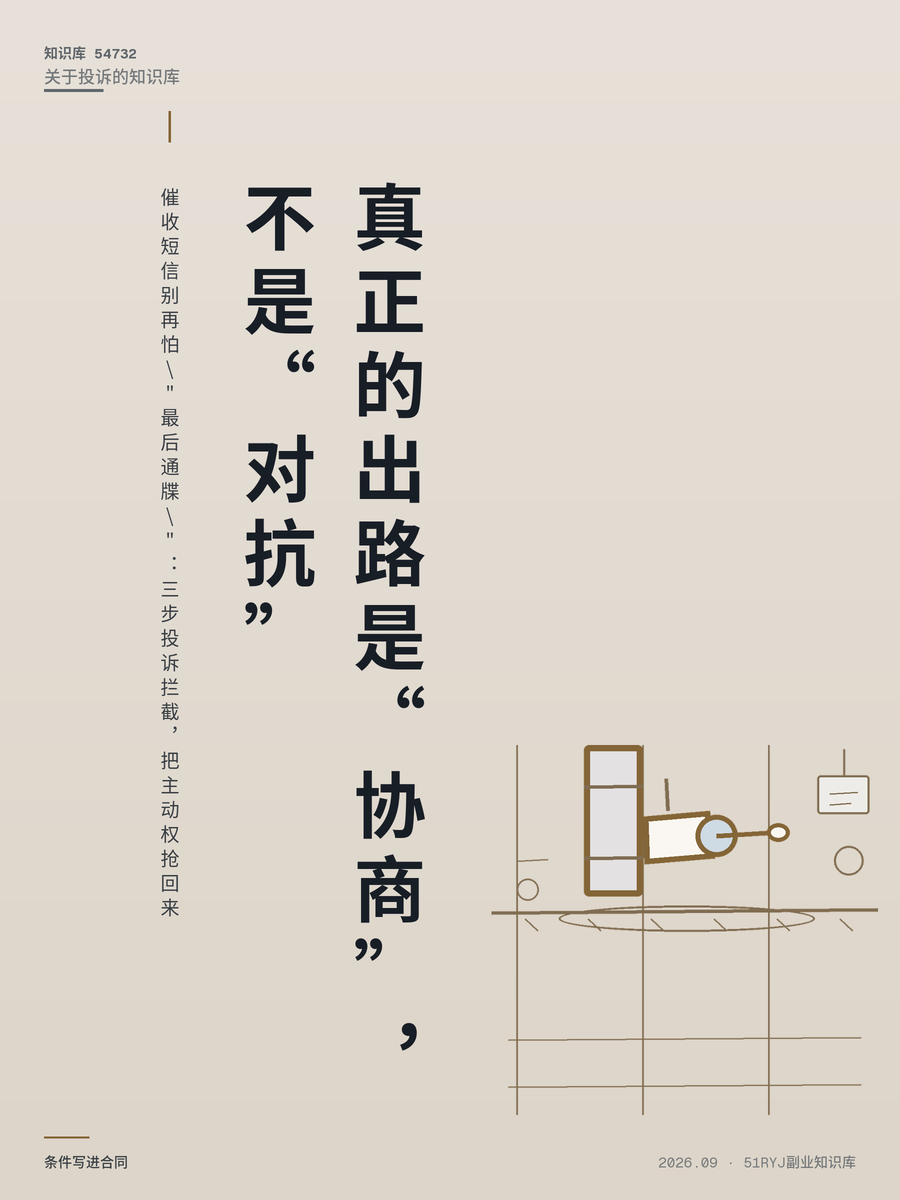 催收短信别再怕"最后通牒"：三步投诉拦截，把主动权抢回来