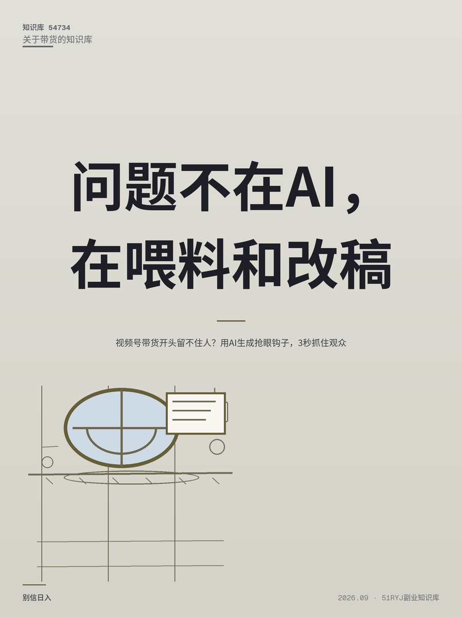 视频号带货开头留不住人？用AI生成抢眼钩子，3秒抓住观众