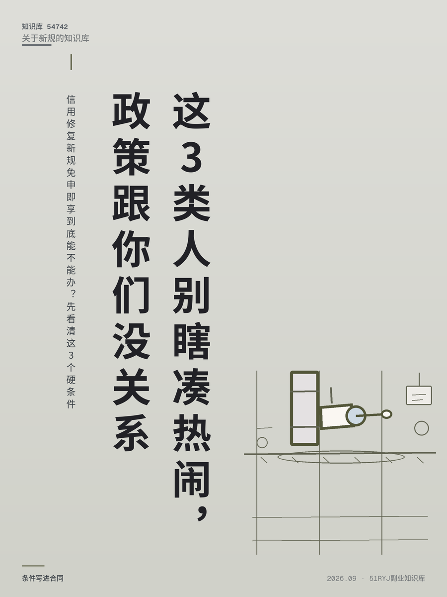 信用修复新规免申即享到底能不能办？先看清这3个硬条件