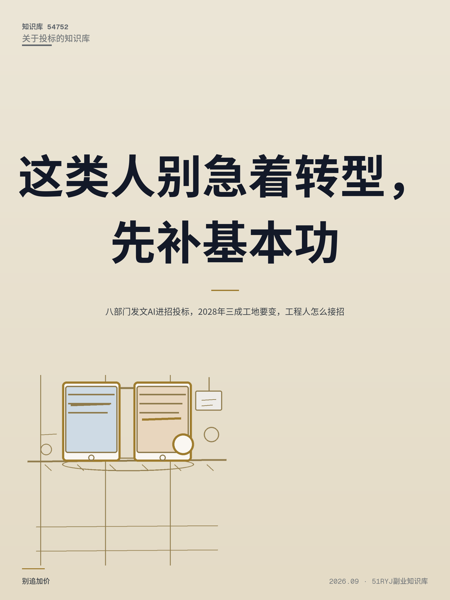 八部门发文AI进招投标，2028年三成工地要变，工程人怎么接招