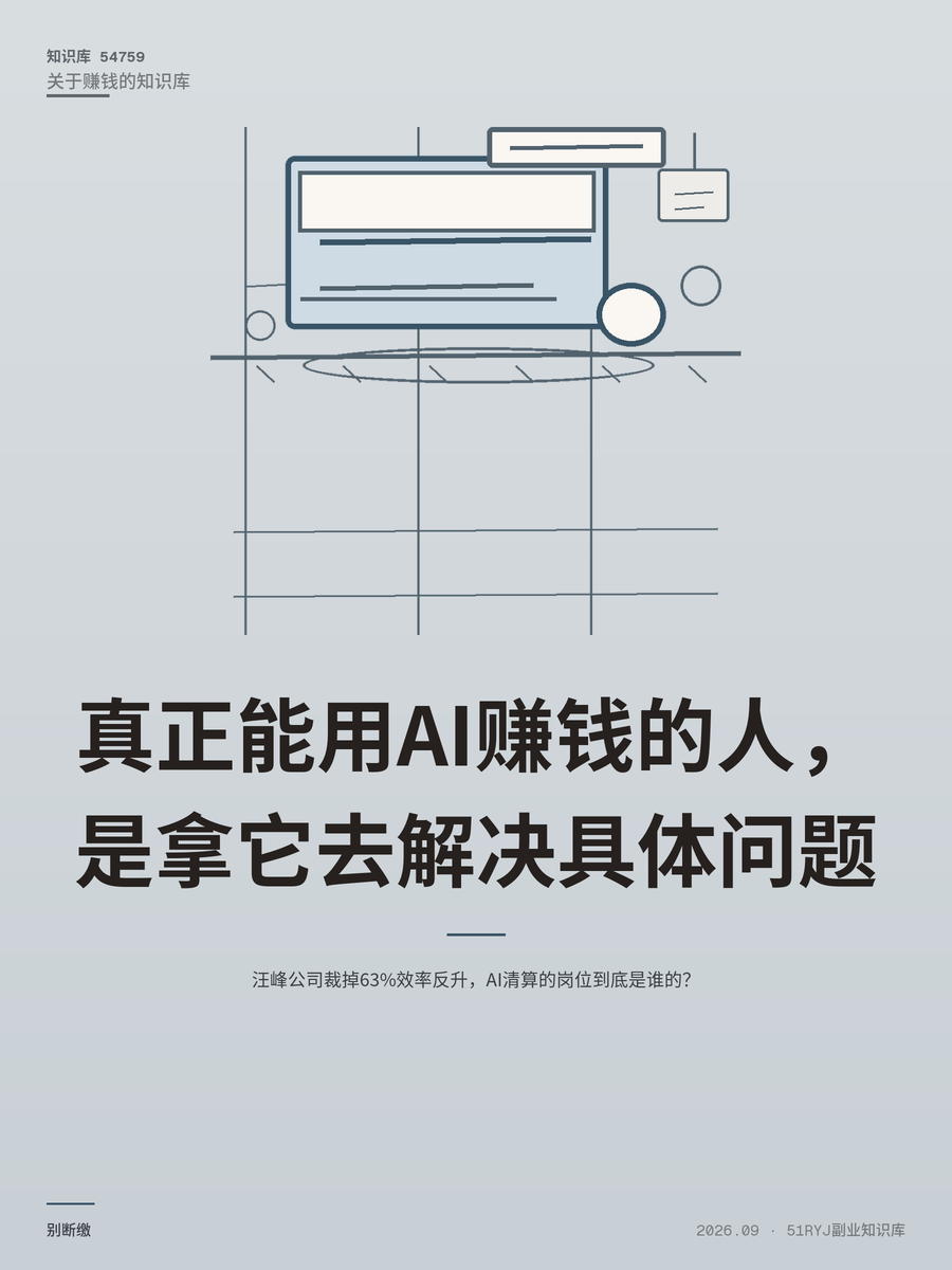 汪峰公司裁掉63%效率反升，AI清算的岗位到底是谁的？