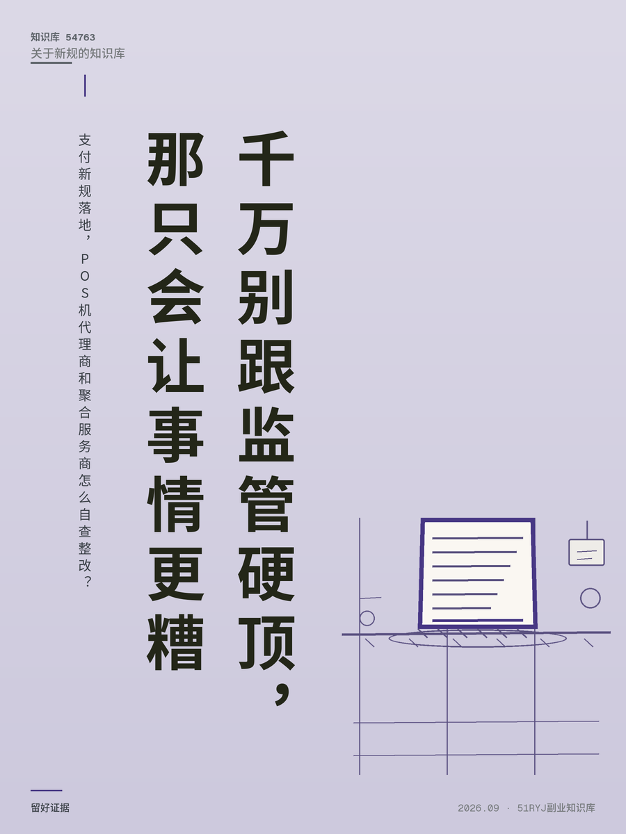 支付新规落地，POS机代理商和聚合服务商怎么自查整改？