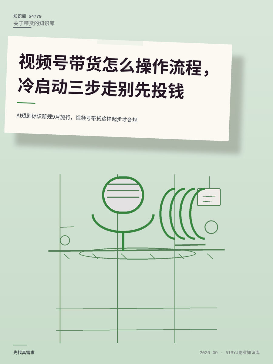 AI短剧标识新规9月施行，视频号带货这样起步才合规