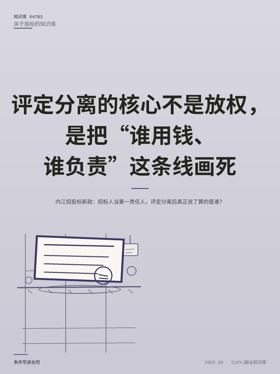内江招投标新政：招标人当第一责任人，评定分离后真正说了算的是谁？