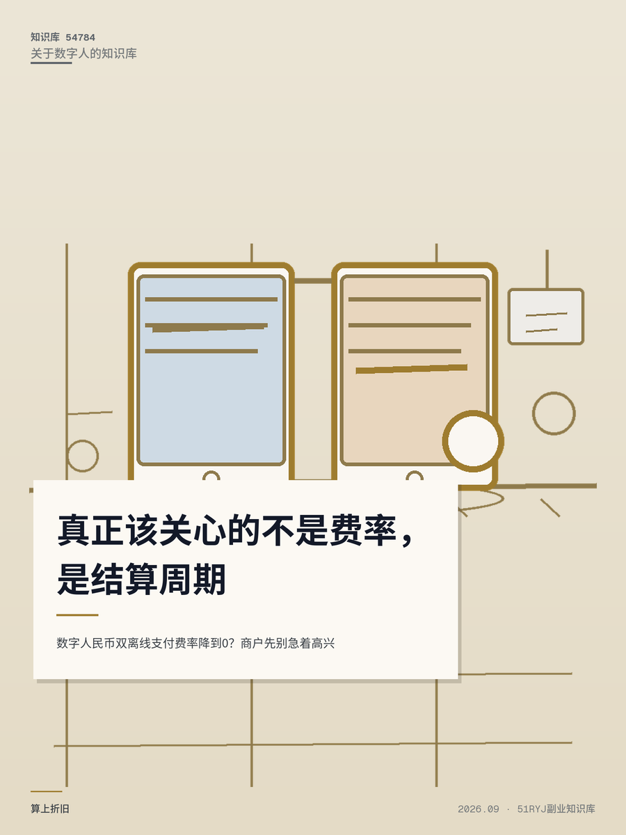 数字人民币双离线支付费率降到0？商户先别急着高兴
