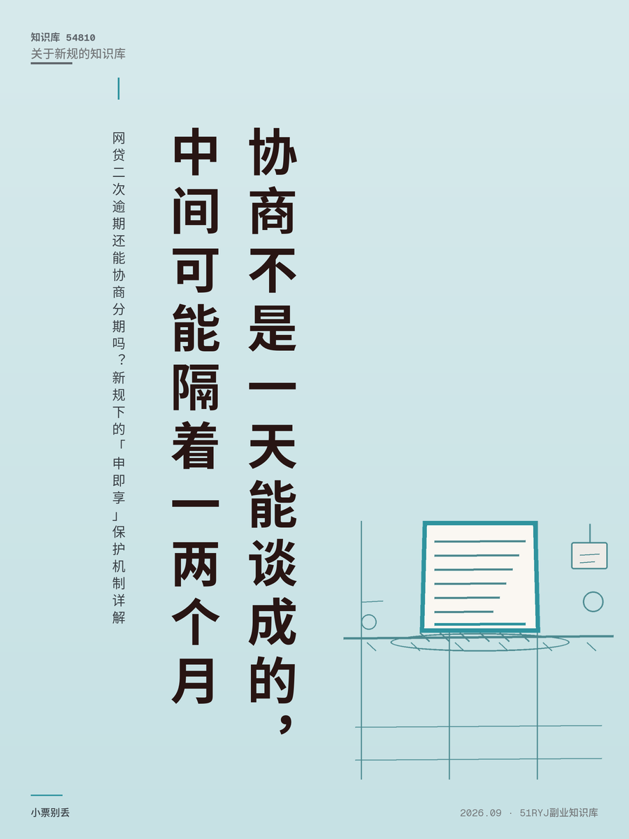 网贷二次逾期还能协商分期吗？新规下的「申即享」保护机制详解