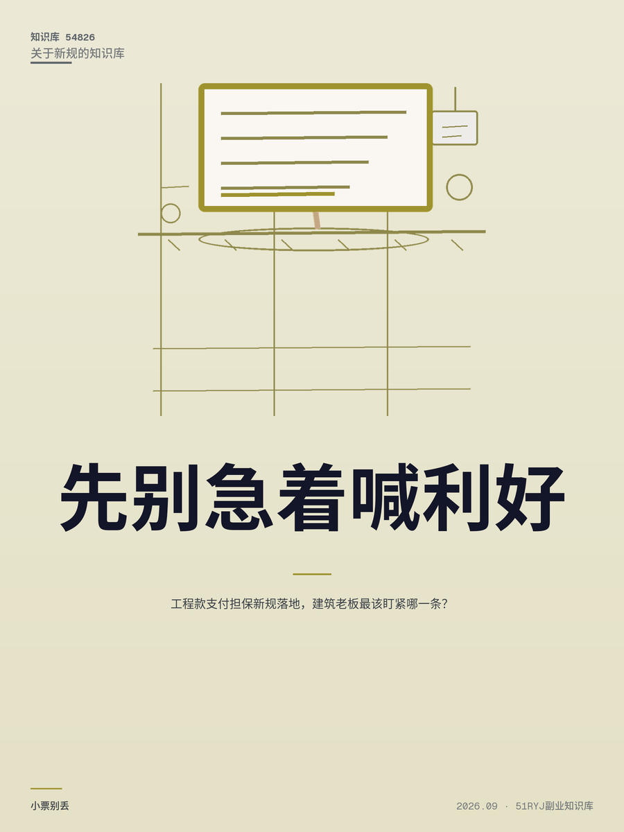 工程款支付担保新规落地，建筑老板最该盯紧哪一条？