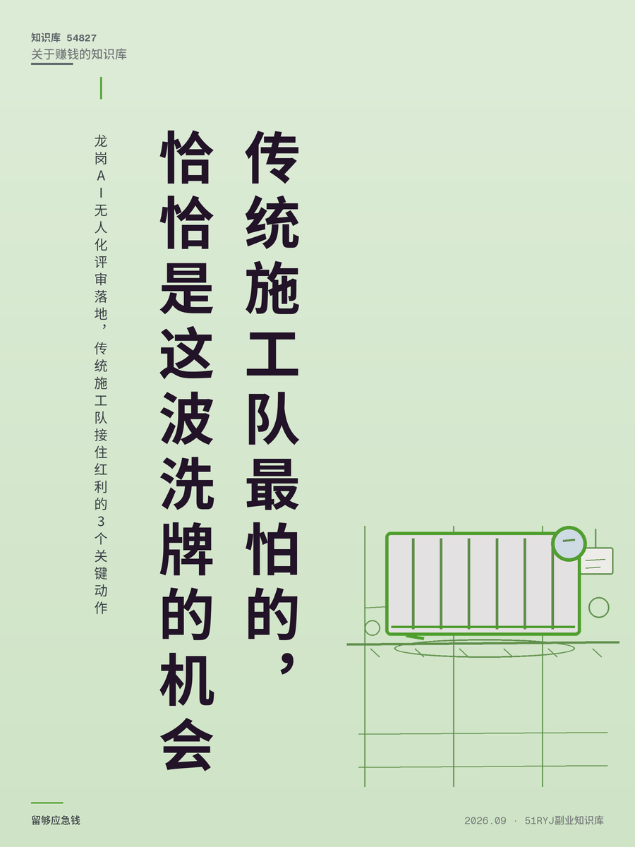 龙岗AI无人化评审落地，传统施工队接住红利的3个关键动作