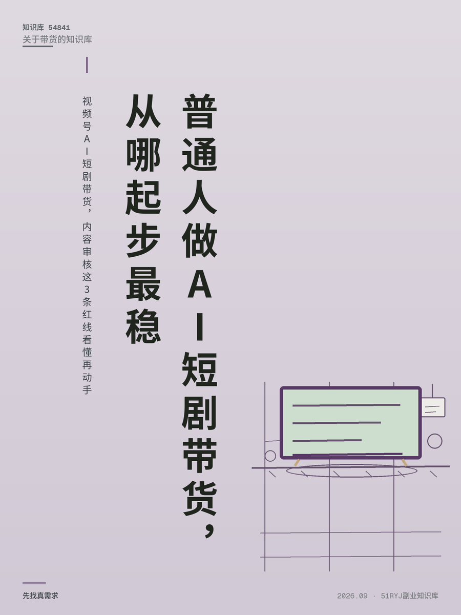 视频号AI短剧带货，内容审核这3条红线看懂再动手
