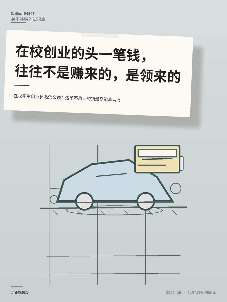 在校学生创业补贴怎么领？这笔不用还的钱最高能拿两万