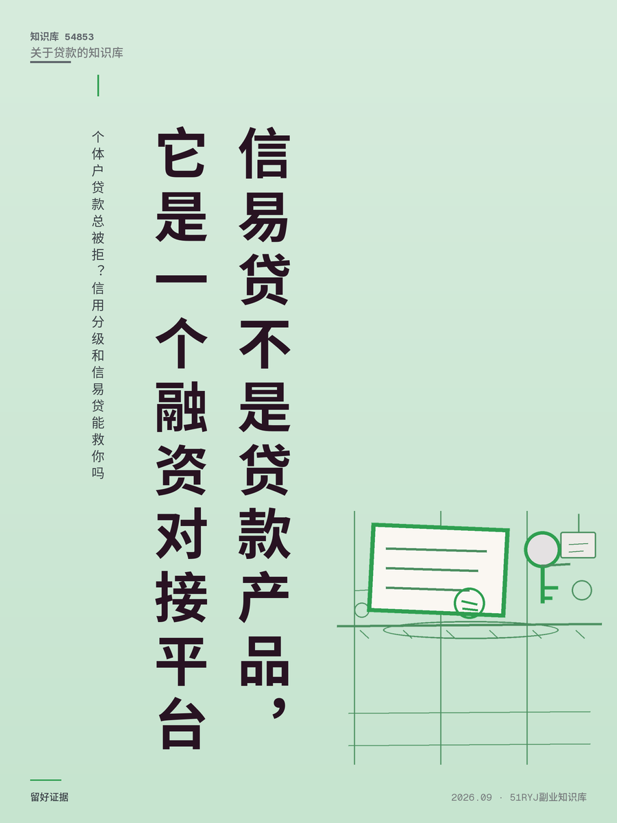 个体户贷款总被拒？信用分级和信易贷能救你吗