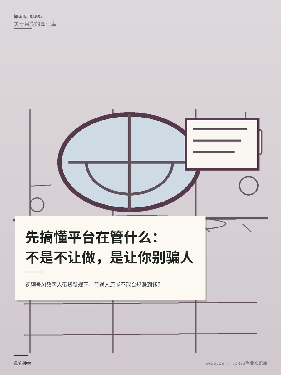 视频号AI数字人带货新规下，普通人还能不能合规赚到钱？