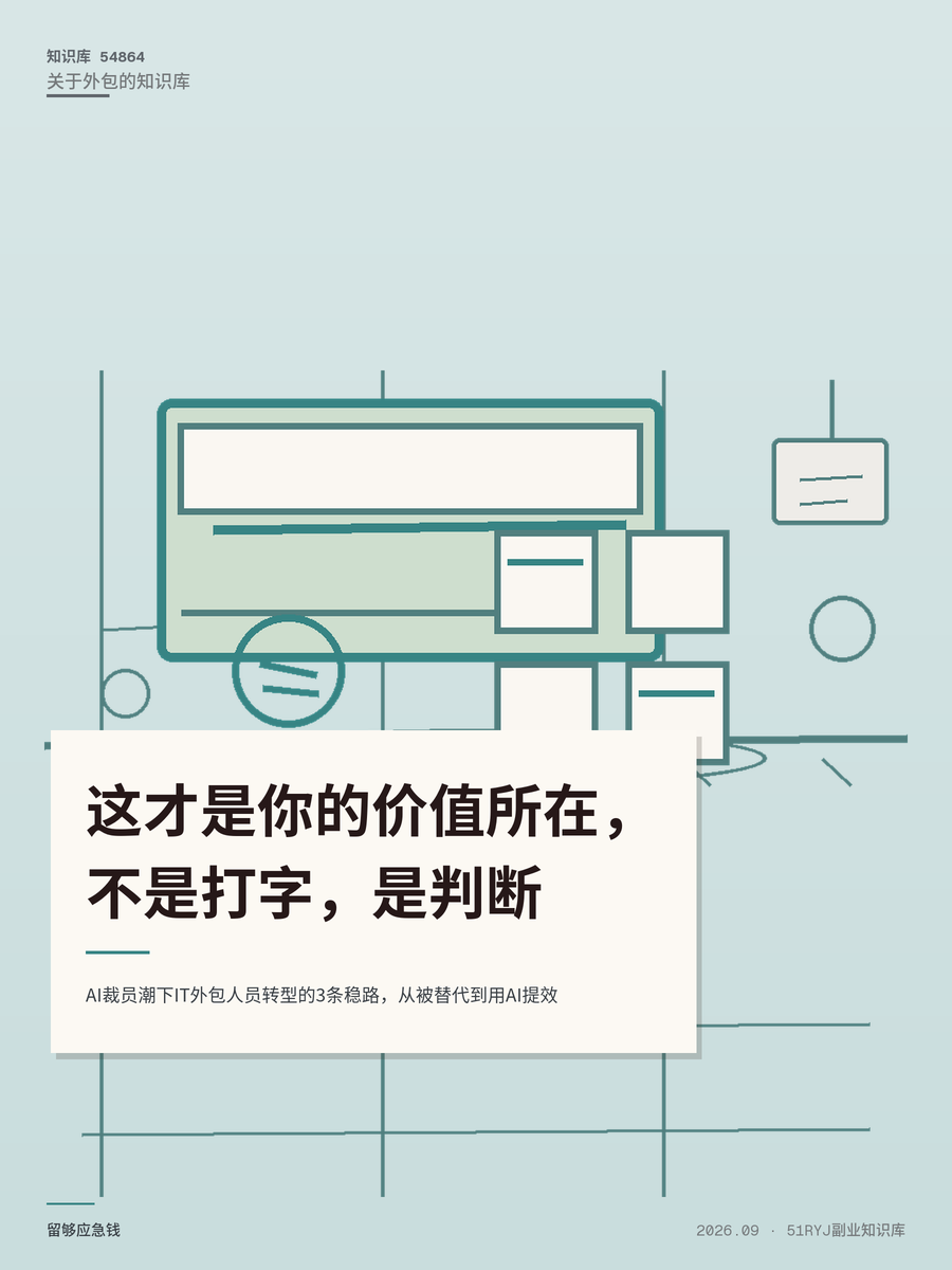 AI裁员潮下IT外包人员转型的3条稳路，从被替代到用AI提效