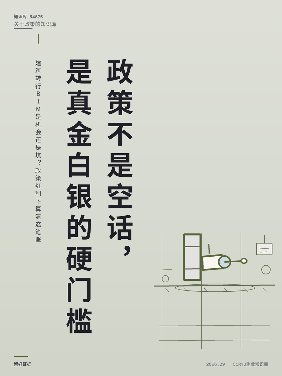 建筑转行BIM是机会还是坑？政策红利下算清这笔账