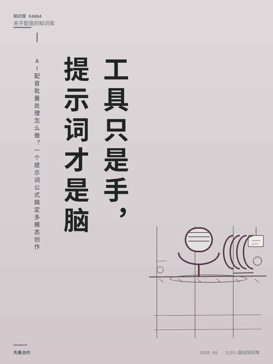 AI配音批量处理怎么做？一个提示词公式搞定多模态创作