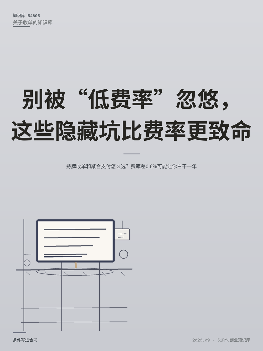 持牌收单和聚合支付怎么选？费率差0.6%可能让你白干一年