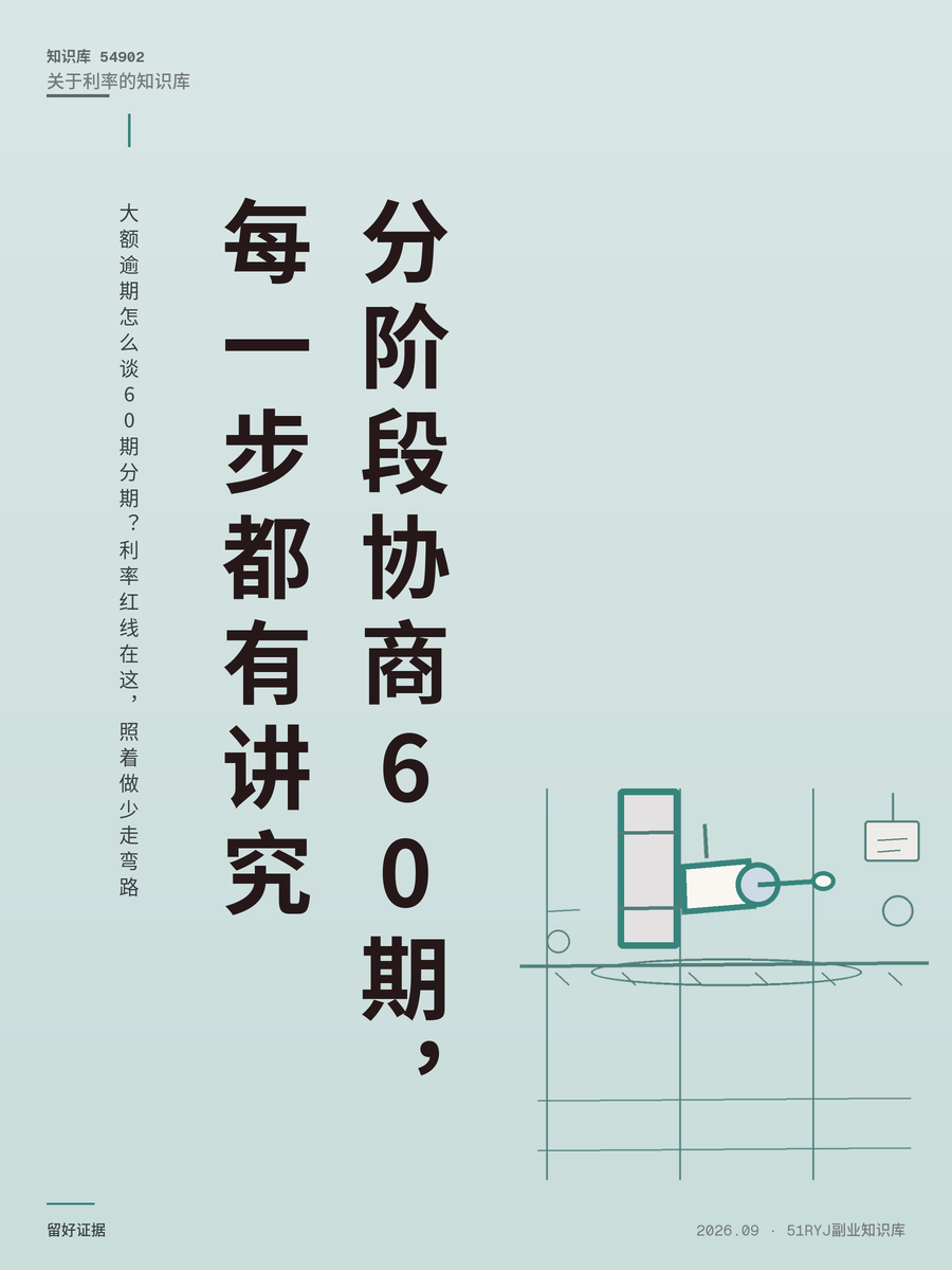 大额逾期怎么谈60期分期？利率红线在这，照着做少走弯路