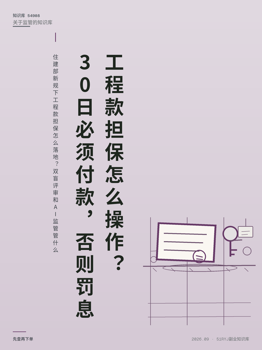 住建部新规下工程款担保怎么落地？双盲评审和AI监管管什么