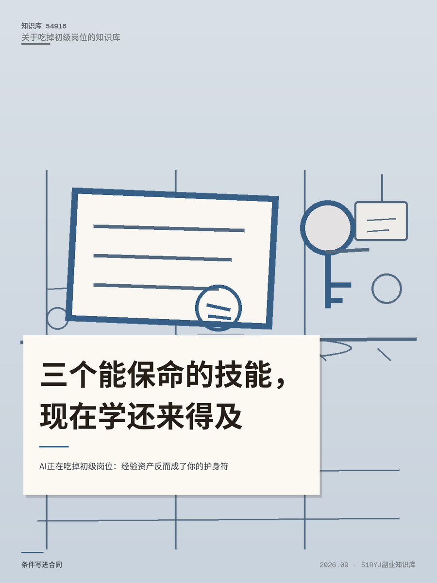 AI正在吃掉初级岗位：经验资产反而成了你的护身符