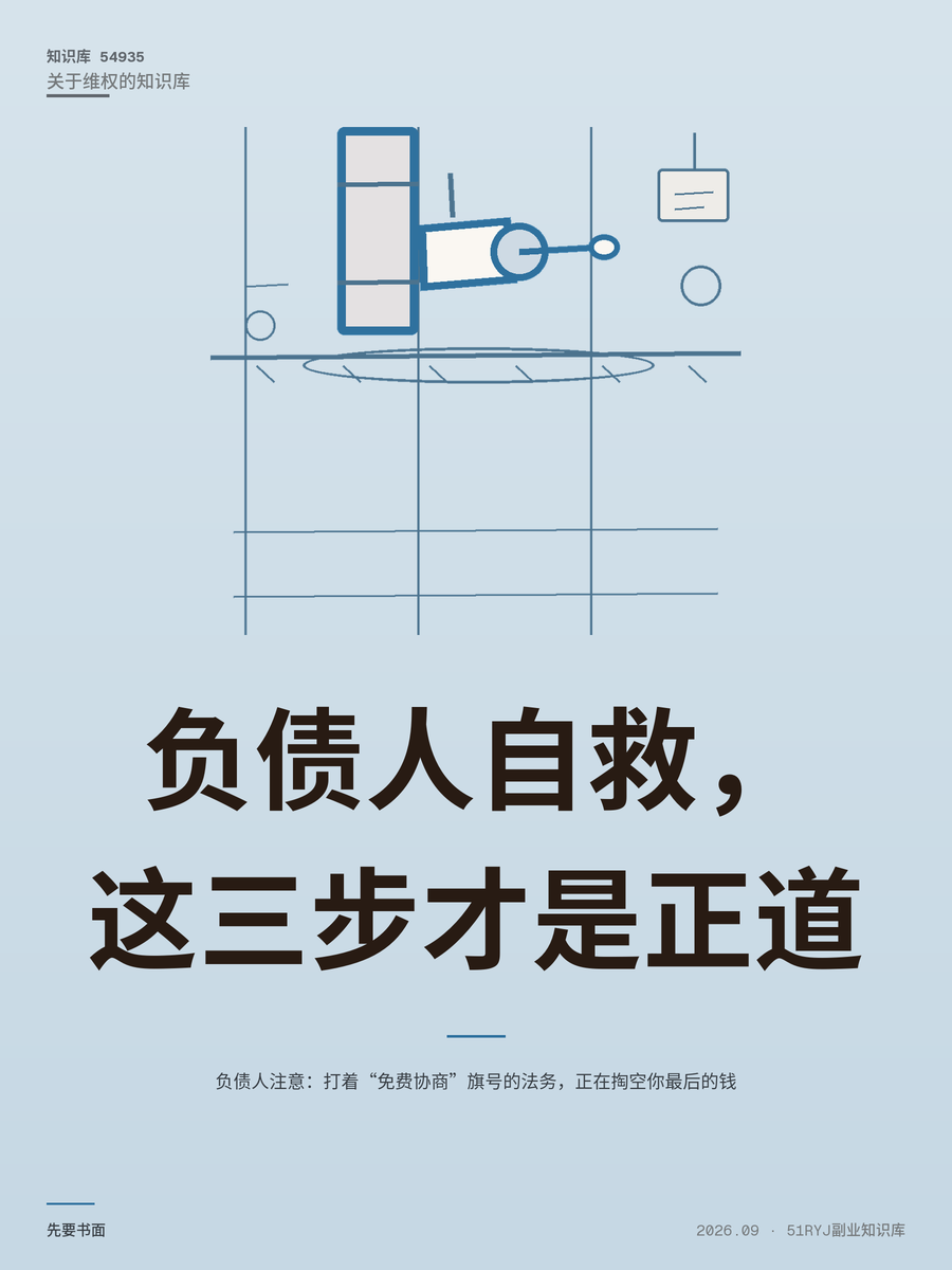 负债人注意：打着“免费协商”旗号的法务，正在掏空你最后的钱