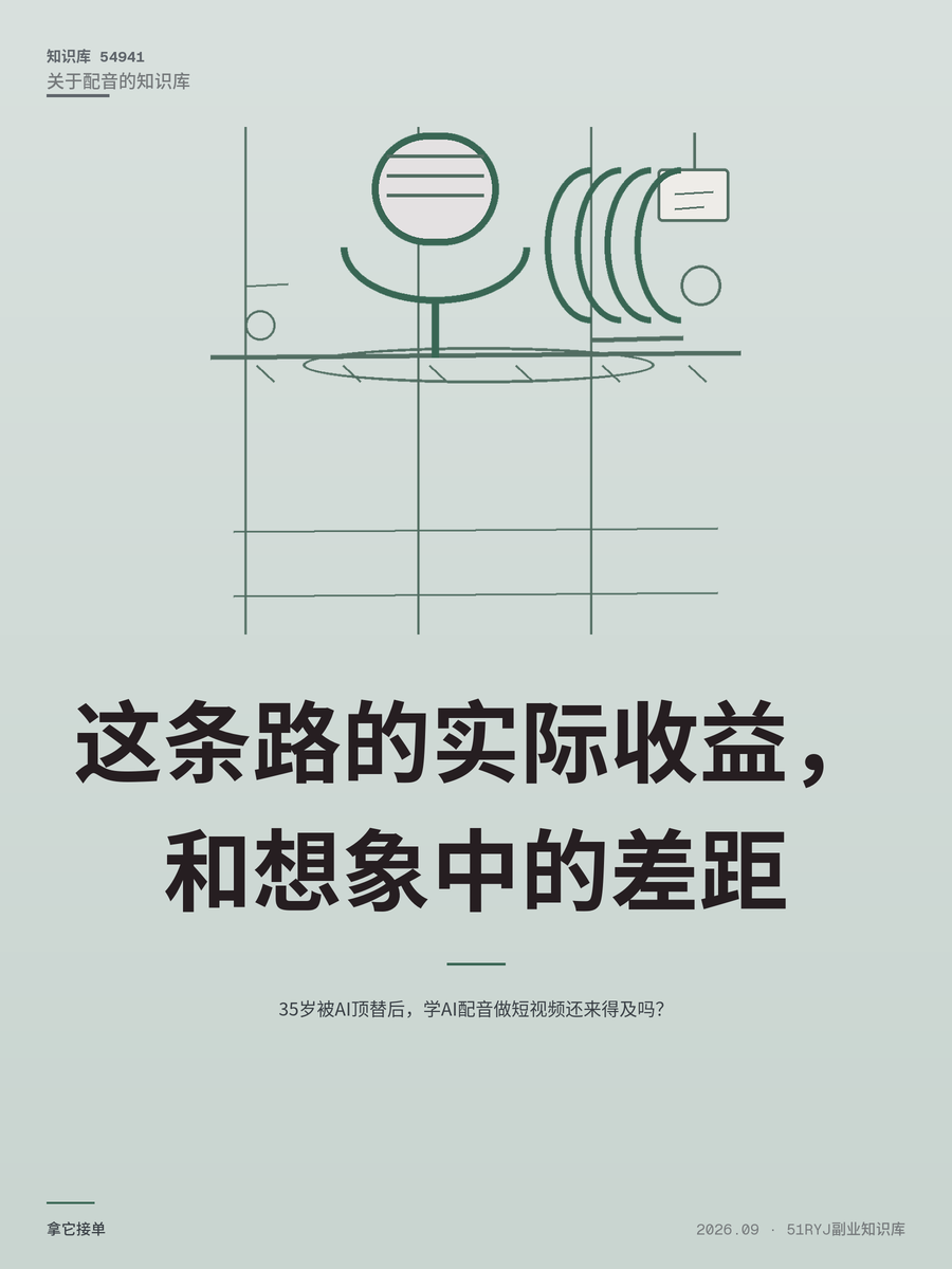 35岁被AI顶替后，学AI配音做短视频还来得及吗？