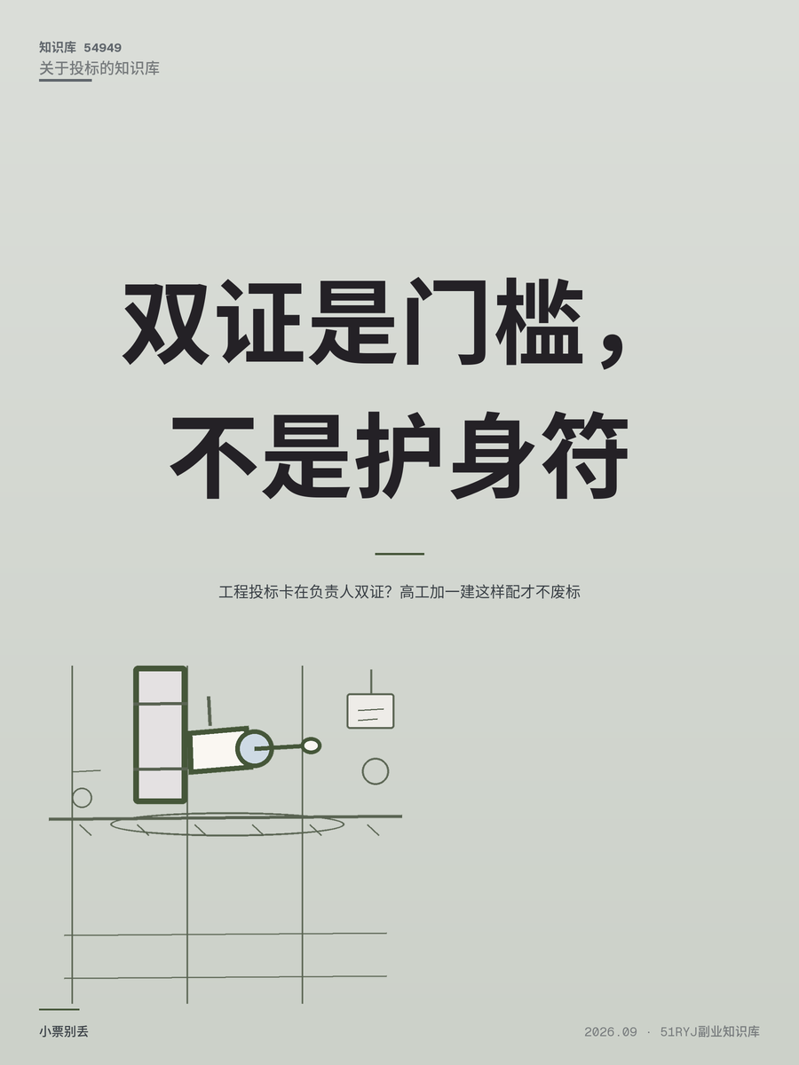 工程投标卡在负责人双证？高工加一建这样配才不废标