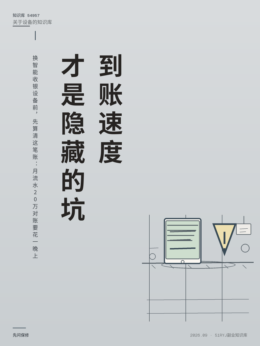 换智能收银设备前，先算清这笔账：月流水20万对账要花一晚上