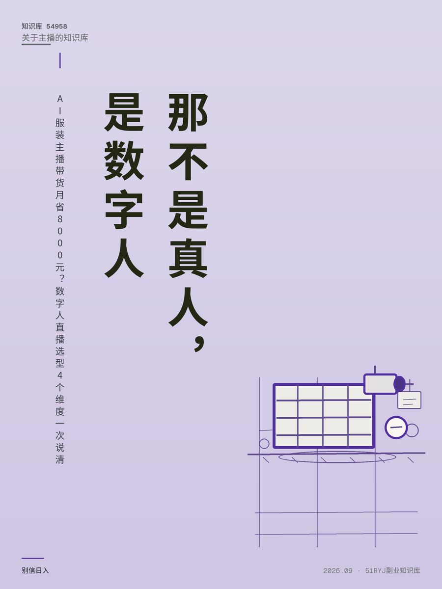 AI服装主播带货月省8000元？数字人直播选型4个维度一次说清