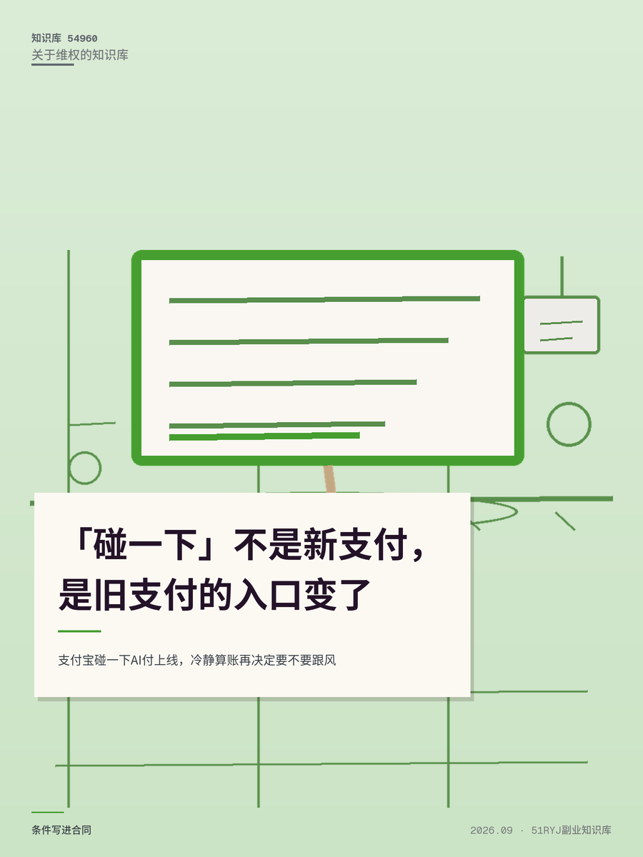 支付宝碰一下AI付上线，冷静算账再决定要不要跟风
