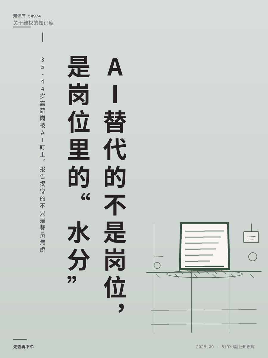 35-44岁高薪岗被AI盯上，报告揭穿的不只是裁员焦虑