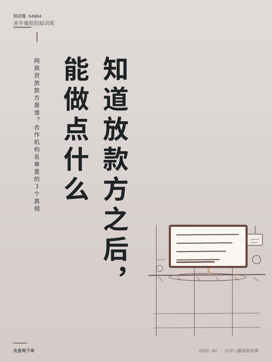 网商贷放款方是谁？合作机构名单里的3个真相