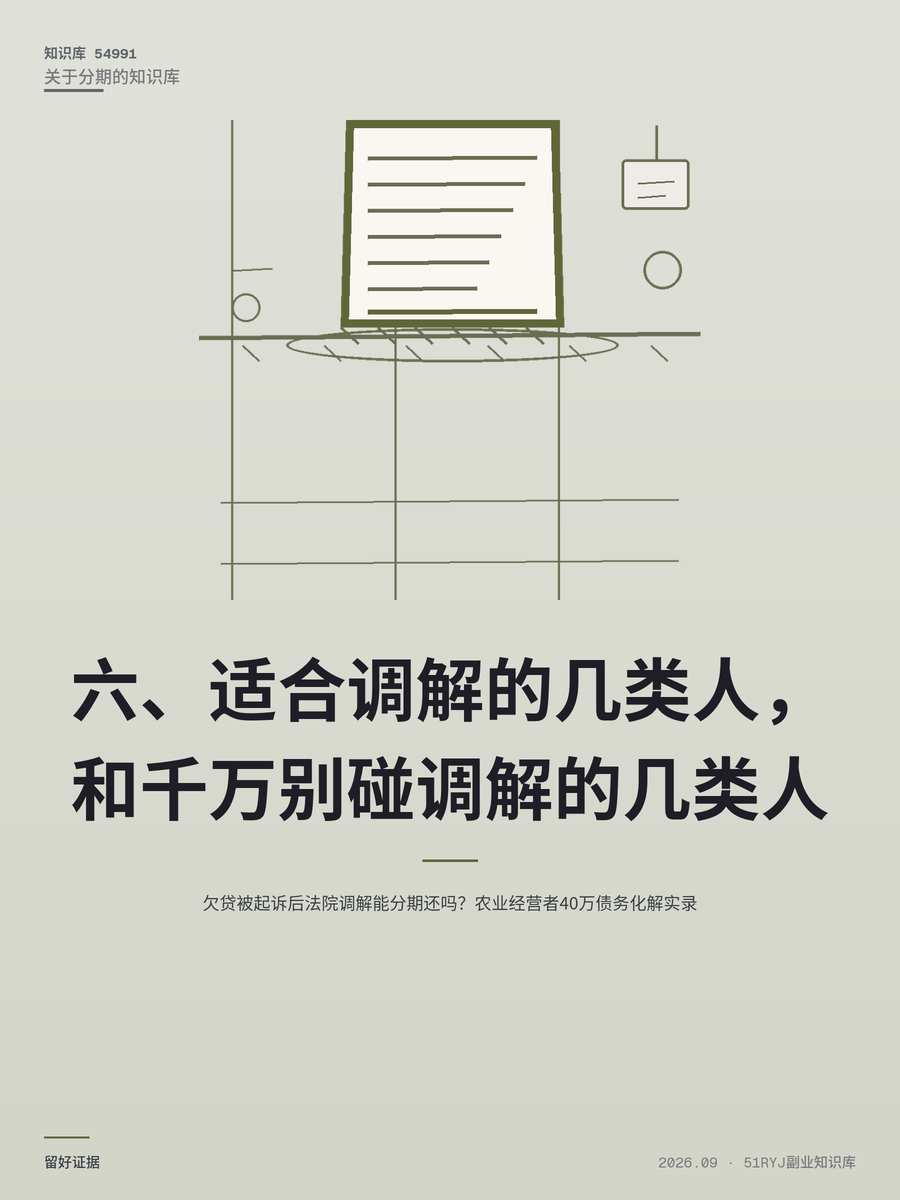 欠贷被起诉后法院调解能分期还吗？农业经营者40万债务化解实录