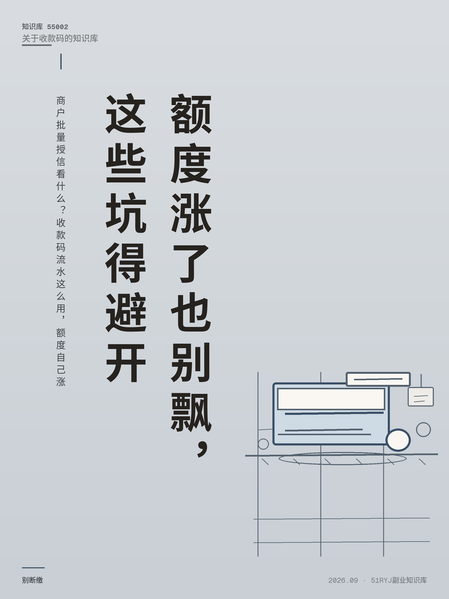 商户批量授信看什么？收款码流水这么用，额度自己涨