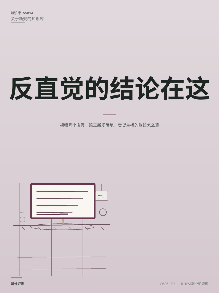 视频号小店假一赔三新规落地，卖货主播的账该怎么算