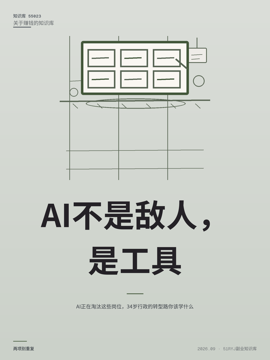 AI正在淘汰这些岗位，34岁行政的转型路你该学什么