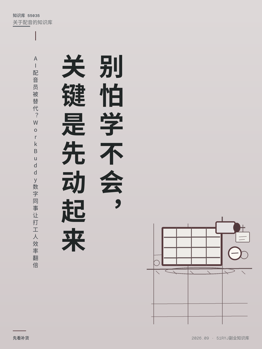 AI配音员被替代？WorkBuddy数字同事让打工人效率翻倍