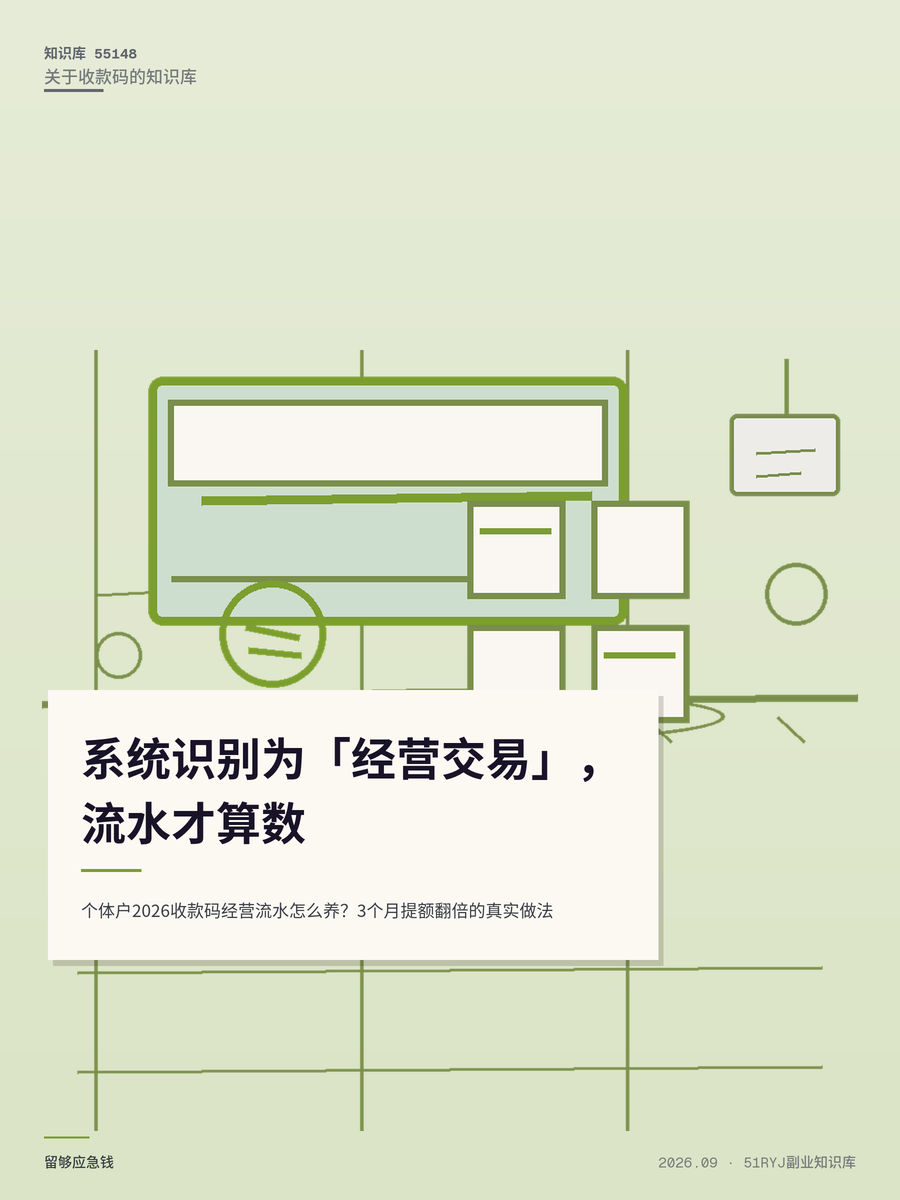 个体户2026收款码经营流水怎么养？3个月提额翻倍的真实做法