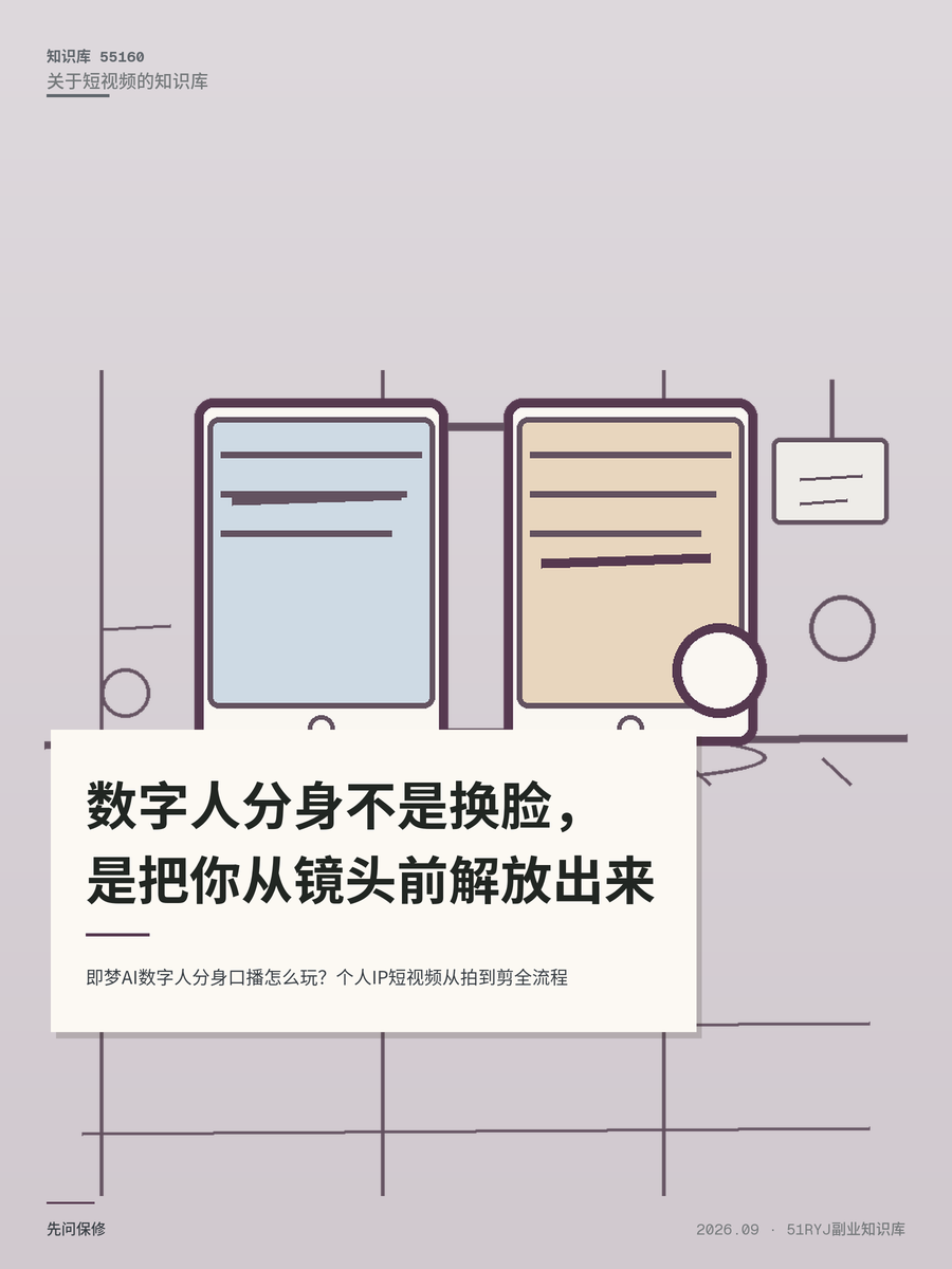 即梦AI数字人分身口播怎么玩？个人IP短视频从拍到剪全流程