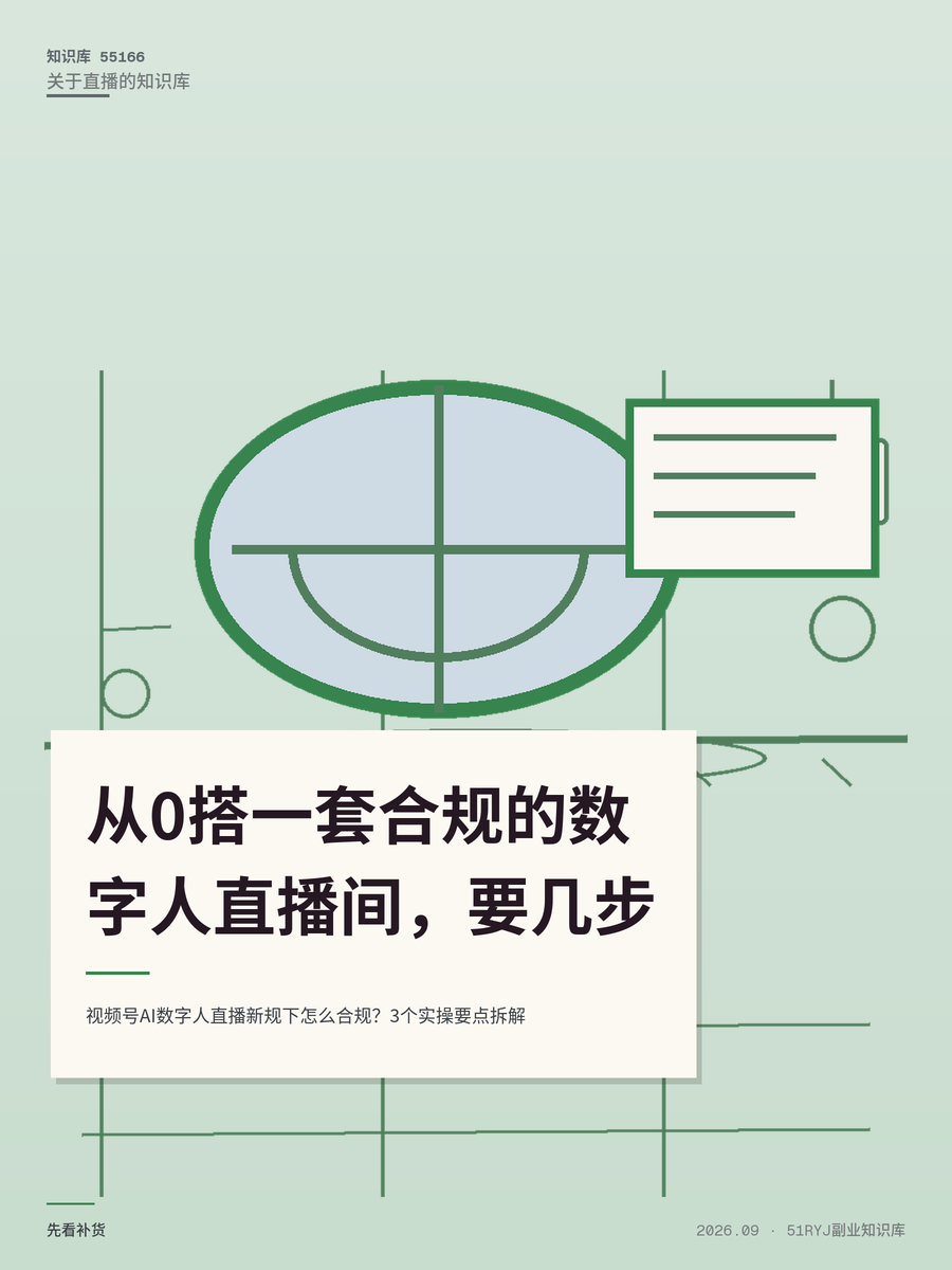 视频号AI数字人直播新规下怎么合规？3个实操要点拆解