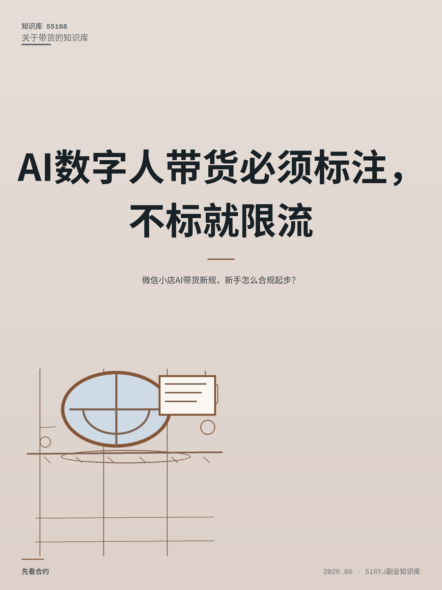 微信小店AI带货新规，新手怎么合规起步？