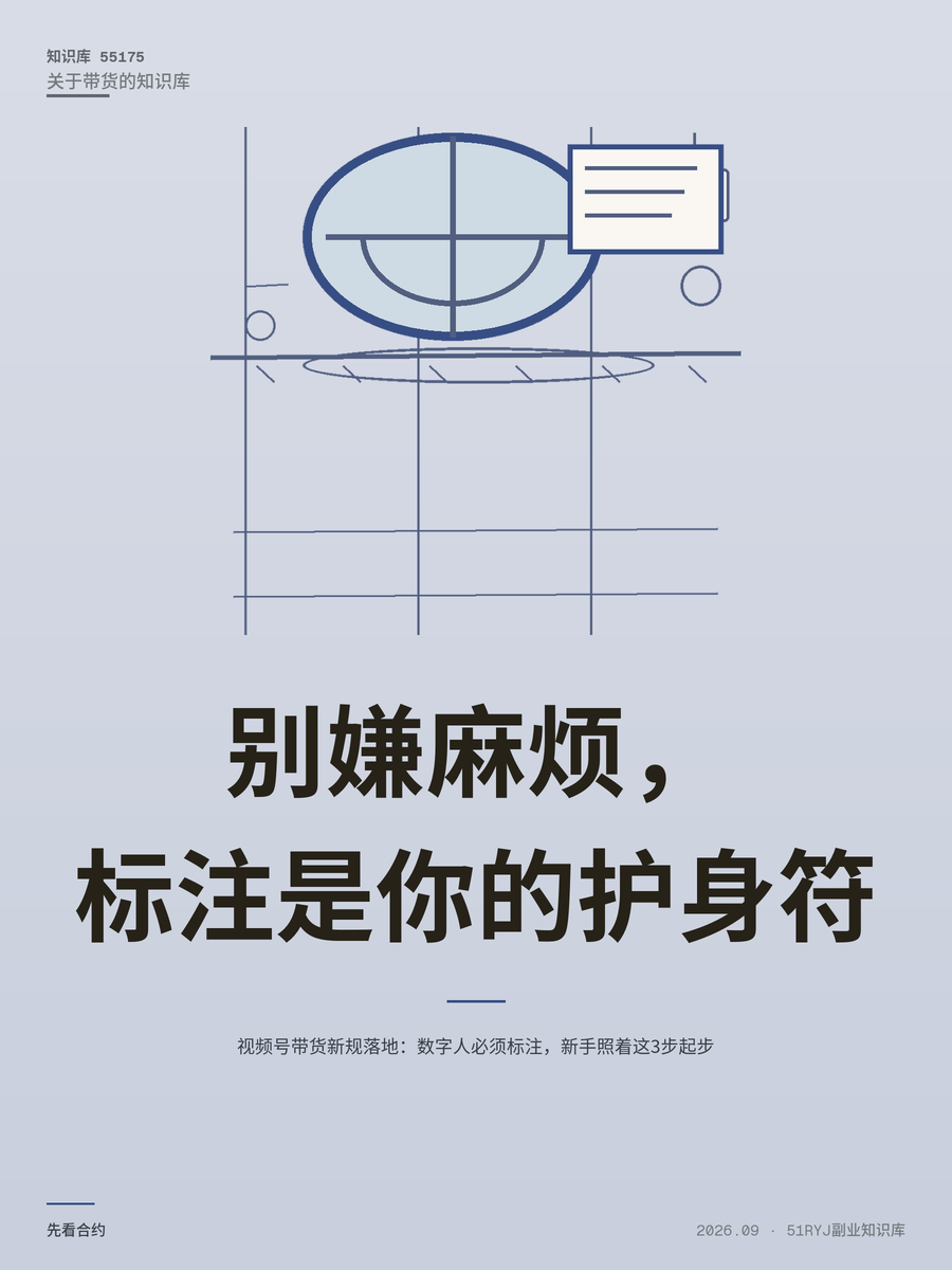 视频号带货新规落地：数字人必须标注，新手照着这3步起步