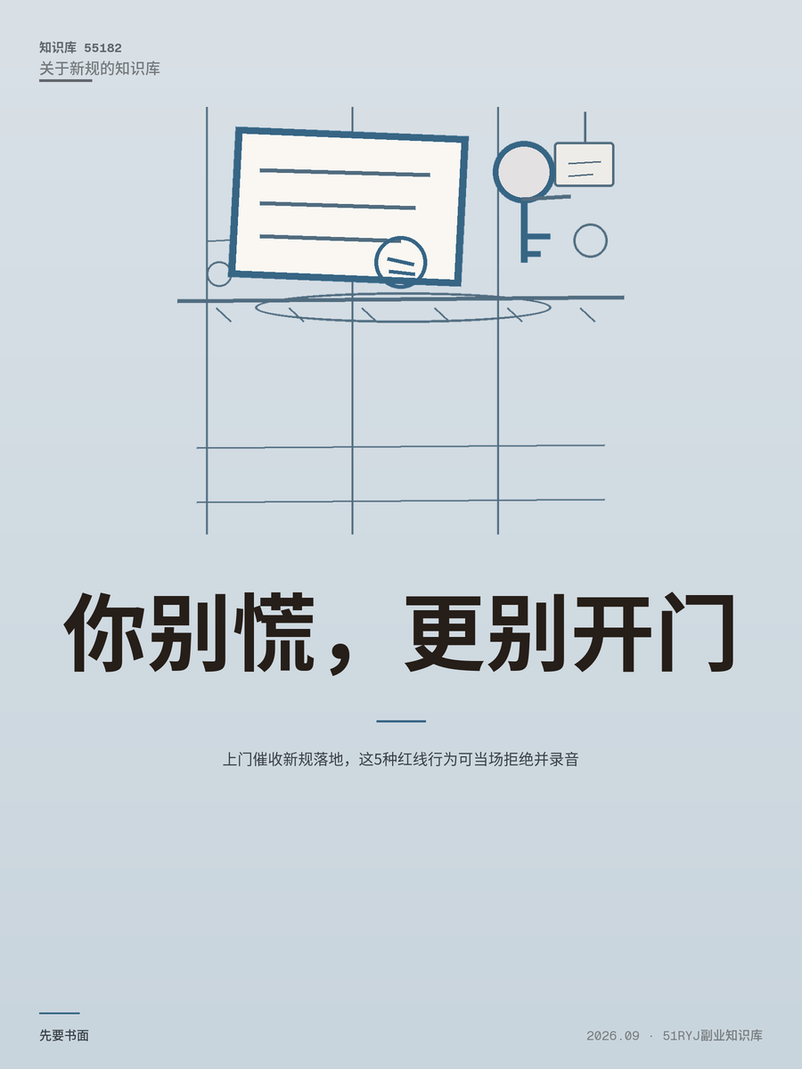 上门催收新规落地，这5种红线行为可当场拒绝并录音
